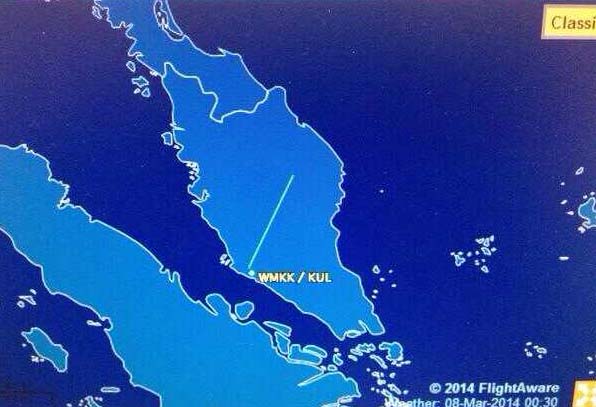 马来西亚载239人失联航班有160名中国人 航班