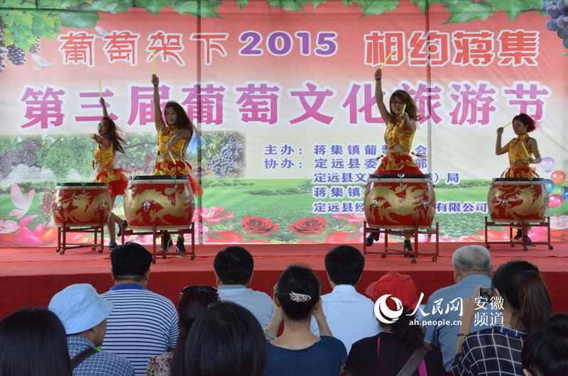 夏日采摘又添新去处 安徽定远葡萄飘香