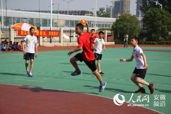 “五一”特别活动:2016年“乐和杯”安徽省小学生手球比赛在乐农新村小学举行--安徽频道--人民网