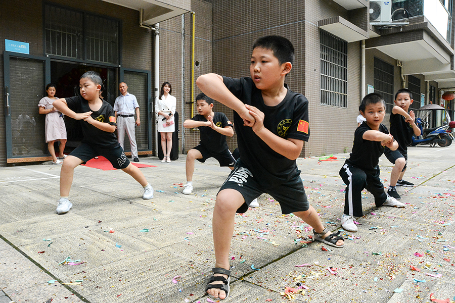 開站首日傳統武術表演。巢湖市委宣傳部供圖