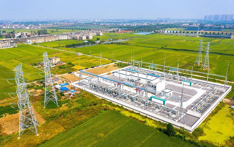阜陽地區“十四五”首個220千伏變電站竣工投產。任長波攝