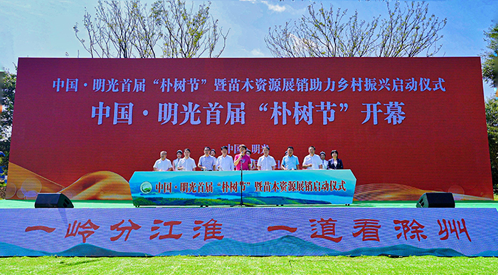 中國·明光首屆“朴樹節”暨苗木資源展銷助力鄉村振興啟動儀式。明光市委宣傳部攝