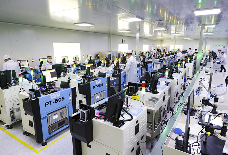 安徽安芯电子科技股份有限公司生产车间。池州市委宣传部供图