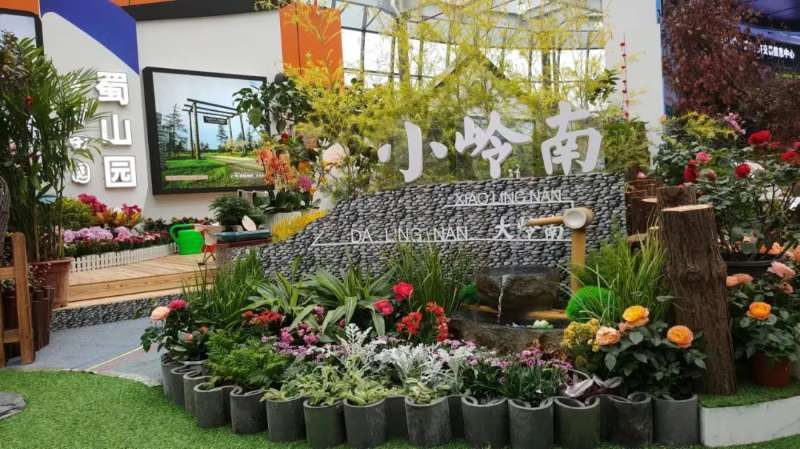 小岭南乡村风貌展现在苗交会现场。蜀山区委宣传部供图