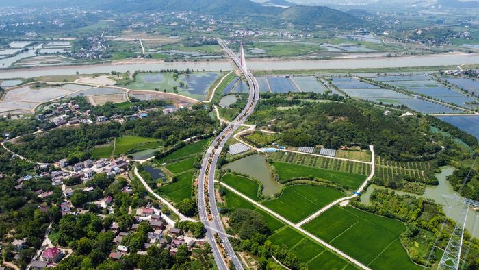 当涂县山水大道被评为2019年度“安徽省品质示范路”。当涂县交通运输局供图