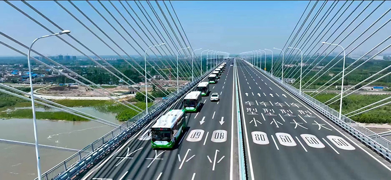 芜湖新能源公交车。芜湖市委宣传部供图