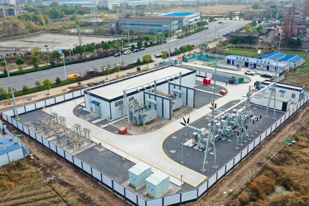 蕪湖110千伏道口變電站航拍圖。包嚴供圖