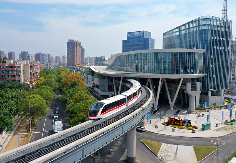 2021年11月3日，蕪湖軌道交通1號線開通運營。鄭遠攝