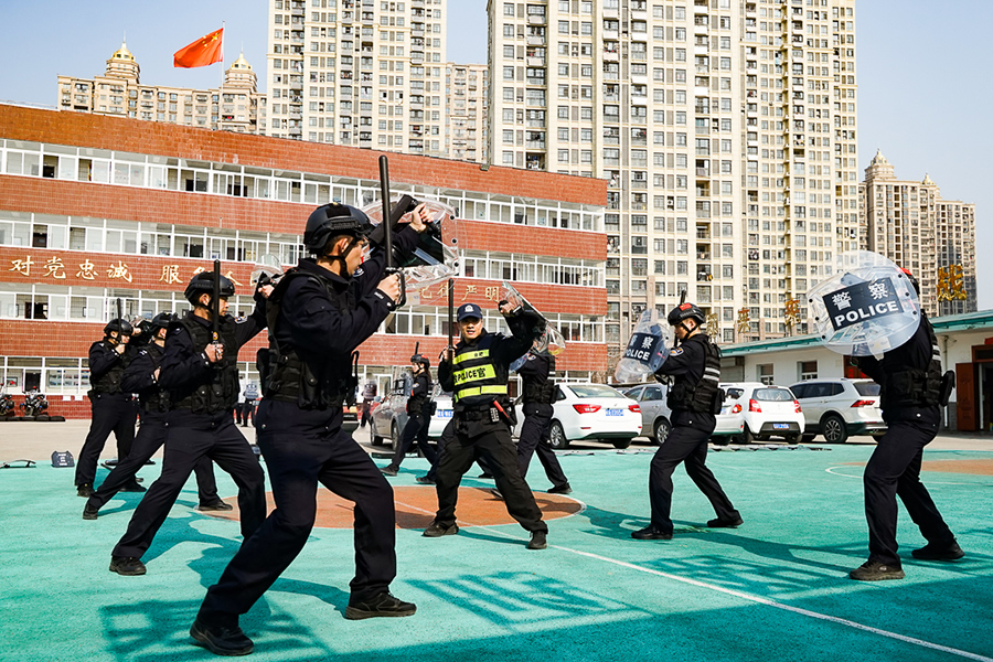 庐阳公安分局春训开启。合肥警方供图
