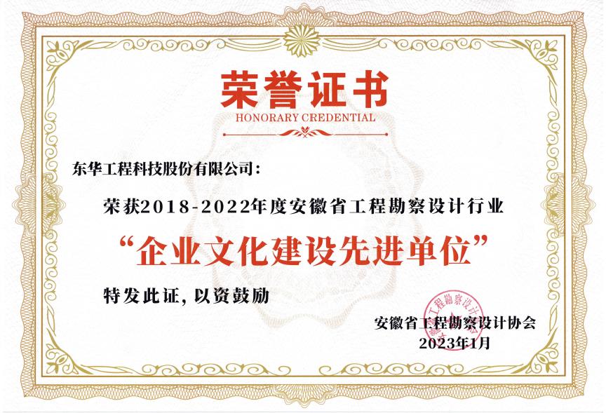 获奖证书。东华科技供图
