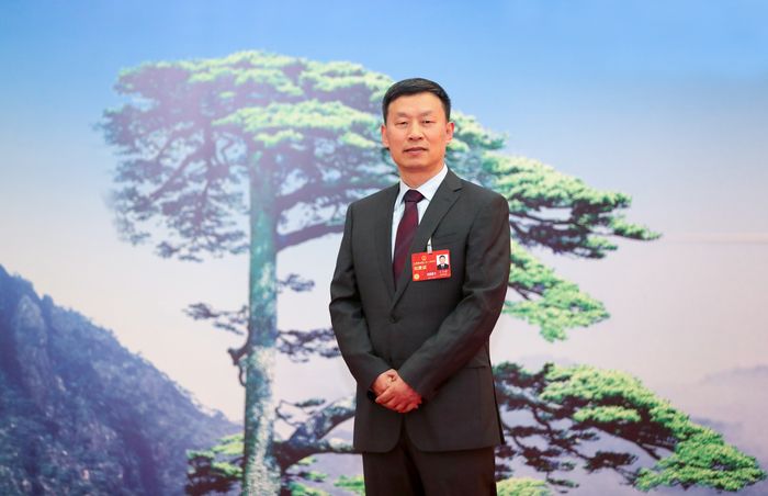 全国人大代表、铜陵有色金属集团控股有限公司总经理丁士启。徐国康摄