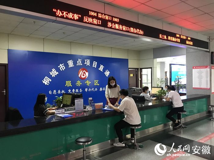 桐城市企业服务中心。人民网 高飞跃摄