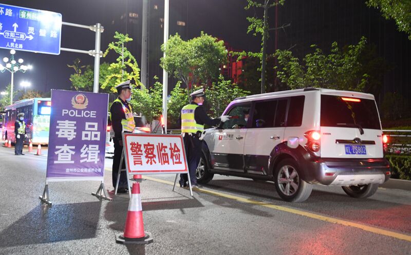 全警動員、屯警街面。宿州市公安局供圖