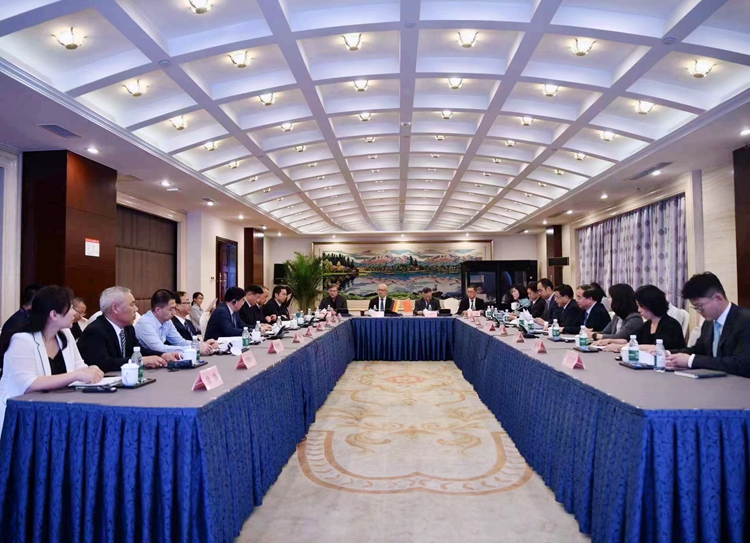 中德低碳生态示范城市合作项目工作会议现场。亳州芜湖现代产业园区管委会供图