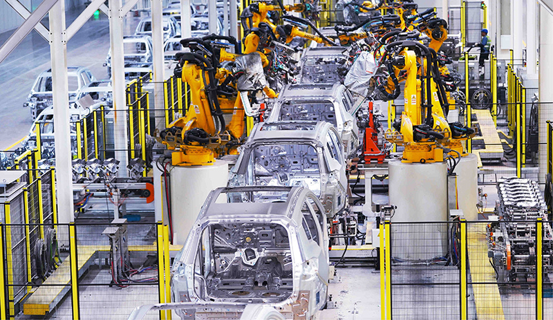 自动化程度高，是奇瑞汽车生产线给人们的第一印象。奇瑞汽车供图