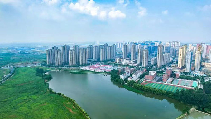 建設中的運河新城。蜀山區委宣傳部供圖