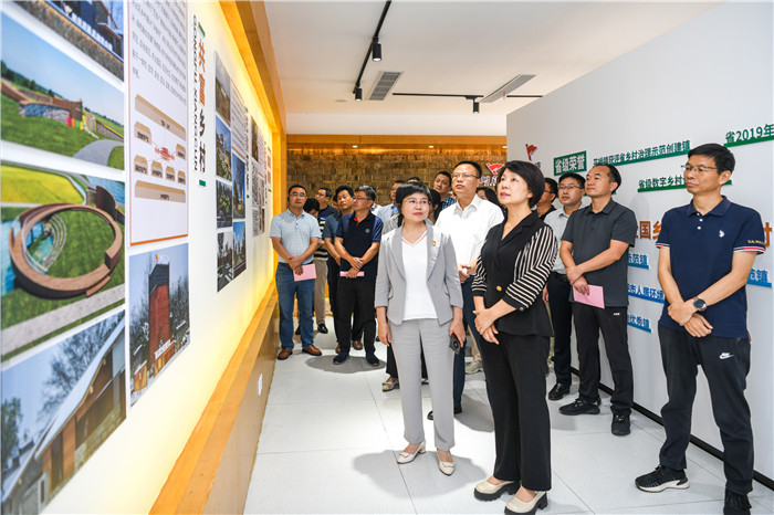 参观考察湾沚区花桥镇鸠兹湾艺创共富乡村项目。滁州市琅琊区宣宣传部供图