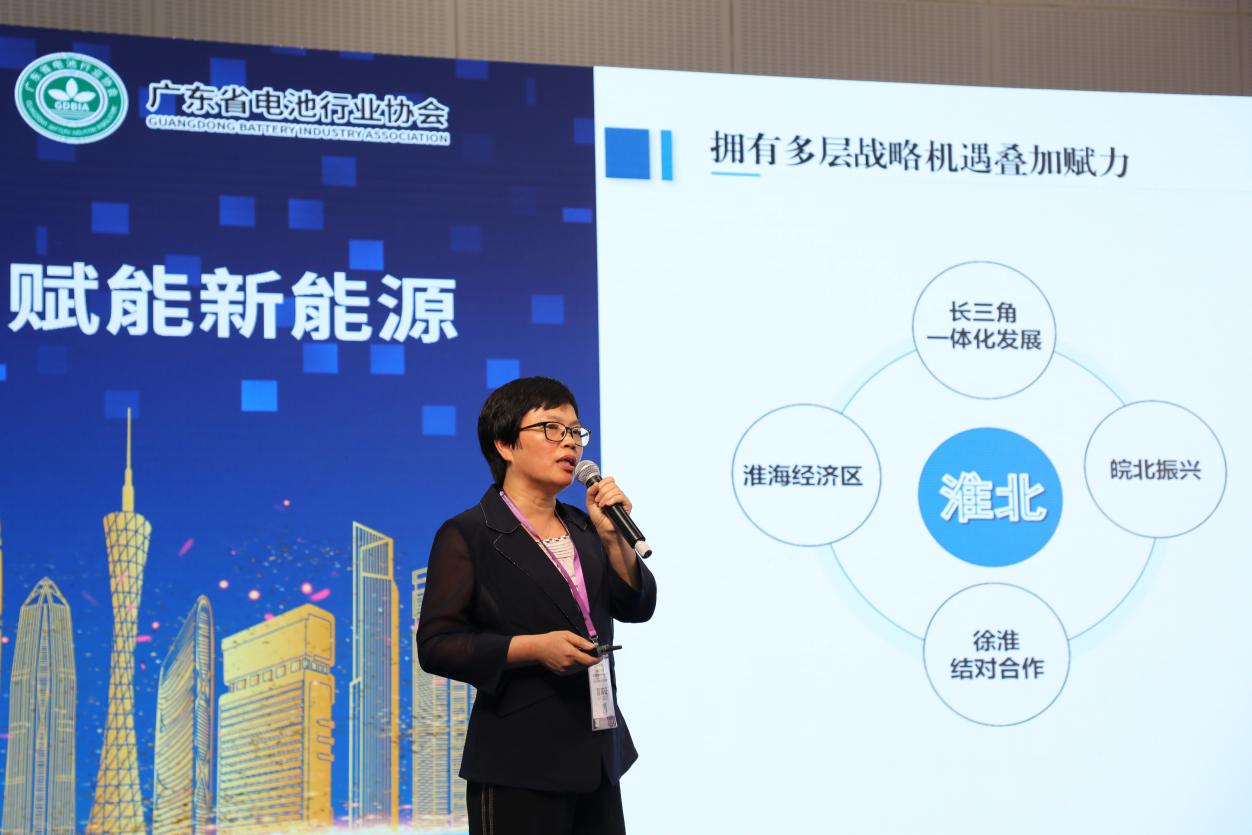 淮北市投資促進中心主任王莉作淮北市宣傳推介。