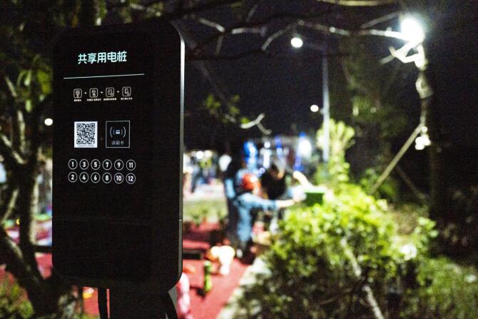 共享電表進夜市。趙晶晶供圖