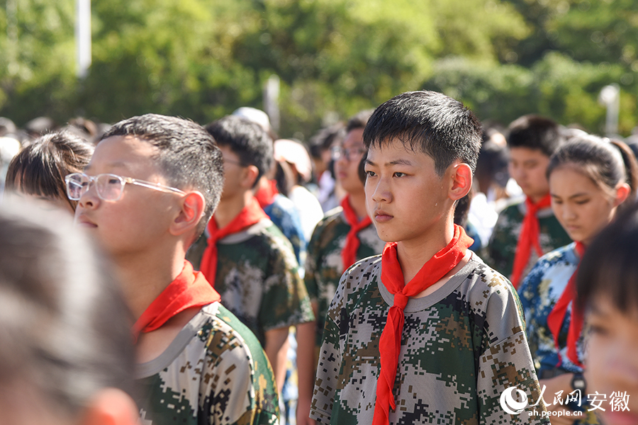 合肥市五十中学天鹅湖教育集团天鹅湖校区秋季开学典礼。人民网记者 李希蒙摄