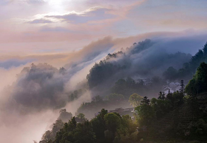 休寧縣齊雲山景區月華天街。李軍亮攝