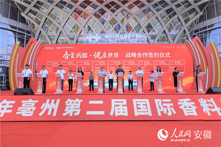 战略合作签约仪式。人民网记者 王晓飞摄