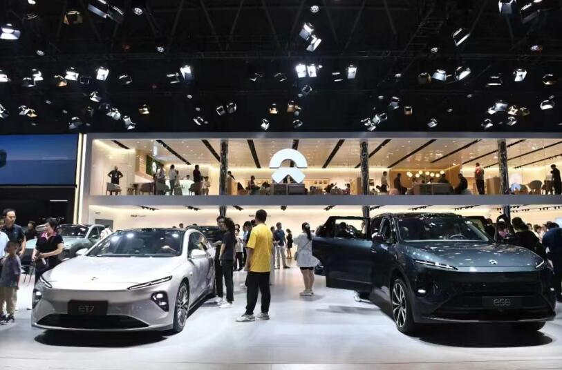 合肥國際新能源汽車展覽會蔚來汽車展廳。合肥經開區黨政辦供圖