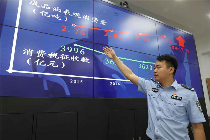 王安于2019年针对石化行业消费税开展宏观研判。宿州市公安局供图