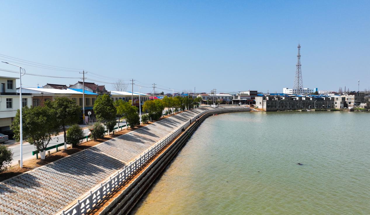 农村水系项目——治理后的徐桥东湖一角。太湖县委宣传部供图
