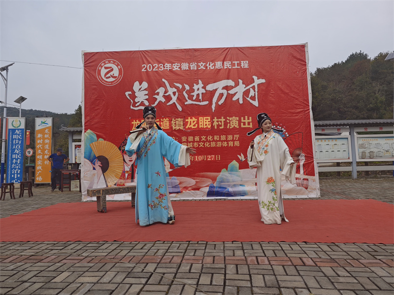 龍眠村演出現場。龍眠街道供圖