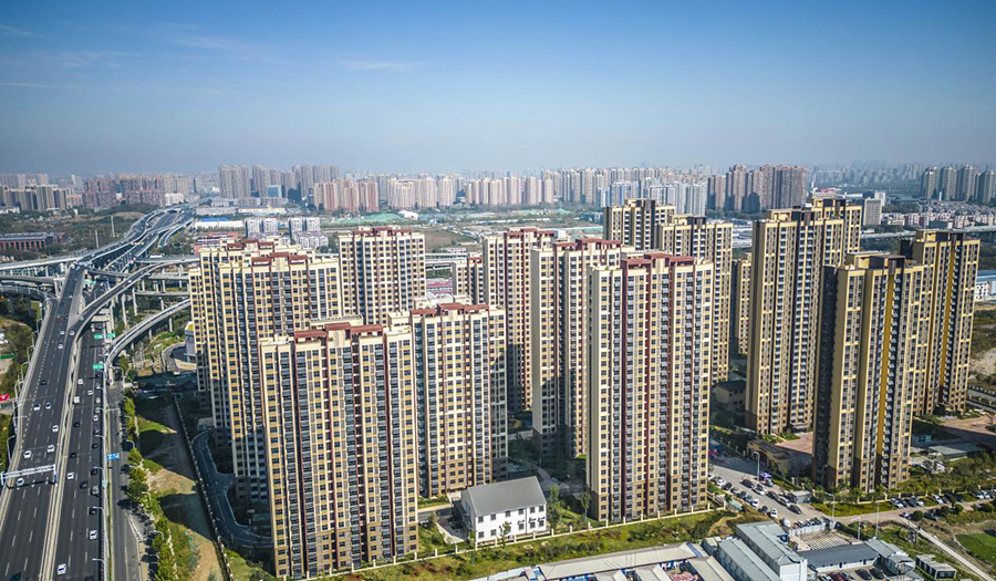 已建成的合肥市瑶海区“双兴河畔家园”安置房项目。解琛摄