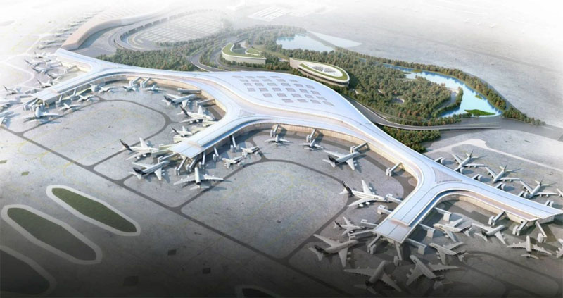 合肥新桥国际机场T2航站楼。安徽建工集团供图