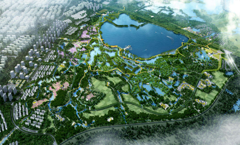 采煤沉陷区治理。安徽建工集团供图
