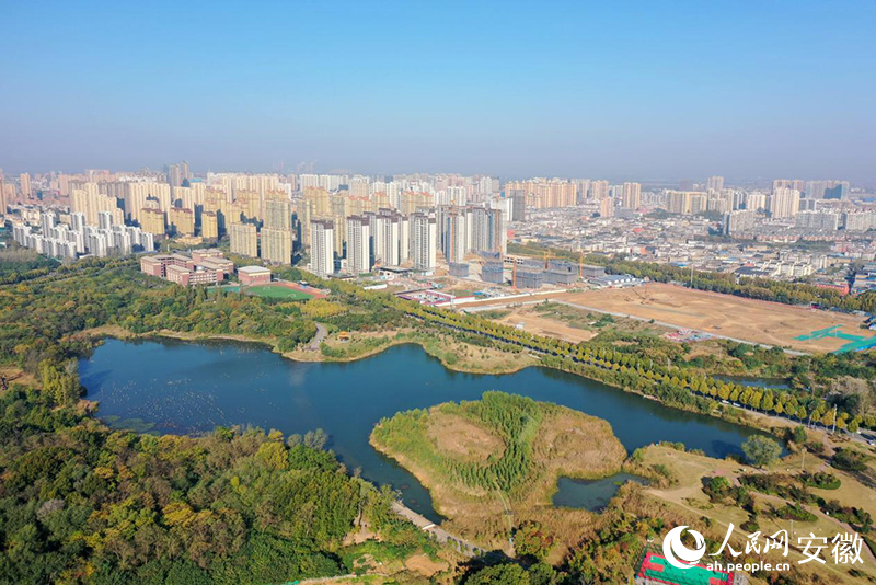 淮南九大採煤沉陷區綜合治理項目。人民網記者 陳若天攝