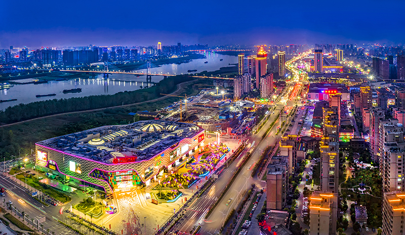 蚌埠淮河两岸城市夜景。蚌埠市委宣传部 供图