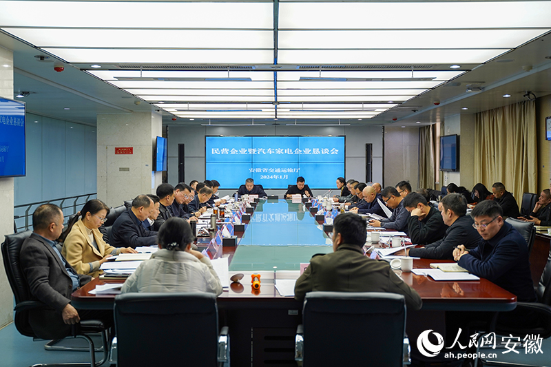 1月5日上午，安徽省交通运输厅召开民营企业暨汽车家电企业恳谈会。人民网记者 王锐摄