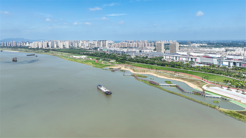 水清岸綠的淮河兩岸成為市民休閑游玩的城市會客廳。胡磊攝