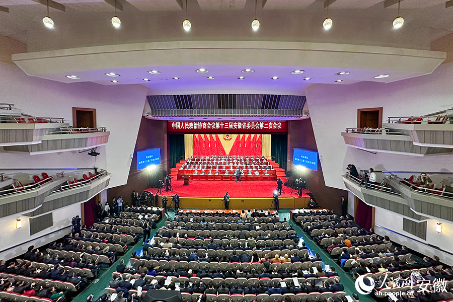 安徽省政协十三届二次会议开幕。人民网记者 李希蒙摄