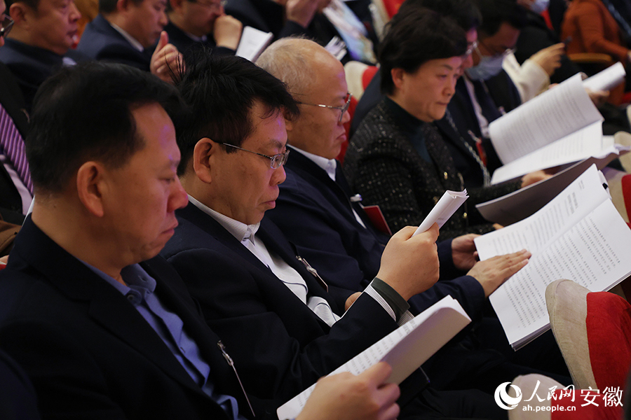 政协委员聆听大会发言。人民网记者 陶涛摄