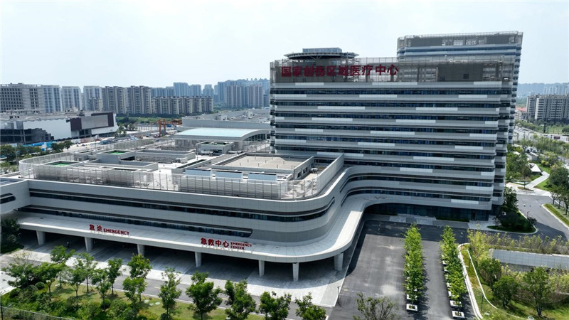 俯瞰上海市第六人民医院安徽医院（国家创伤区域医疗中心）。中国科大附一院供图