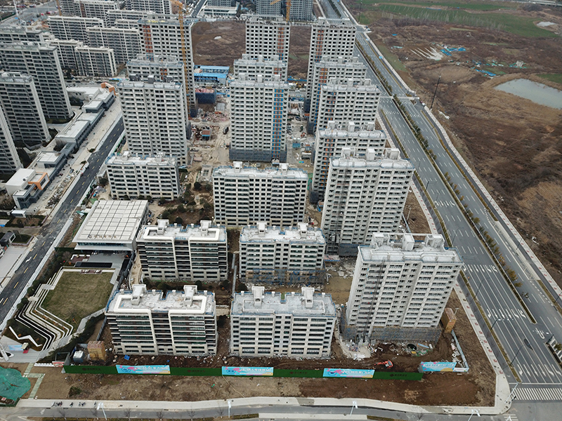 工行安徽省分行信贷支持的“白名单”内合肥某房地产项目现场。许可供图