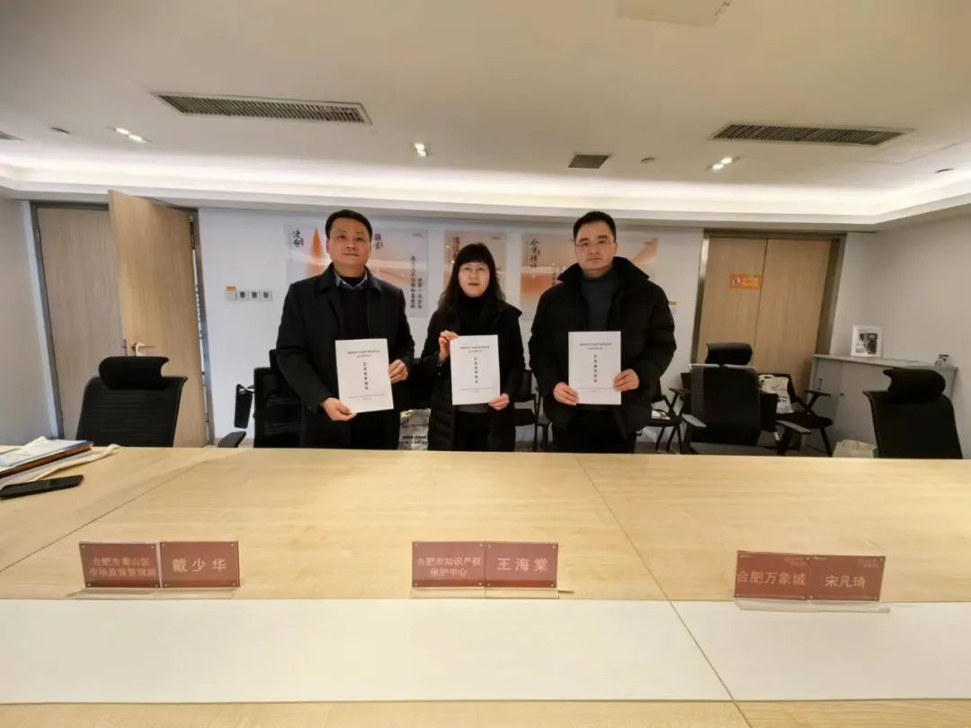 簽訂知識產權保護合作協議。蜀山區委宣傳部供圖
