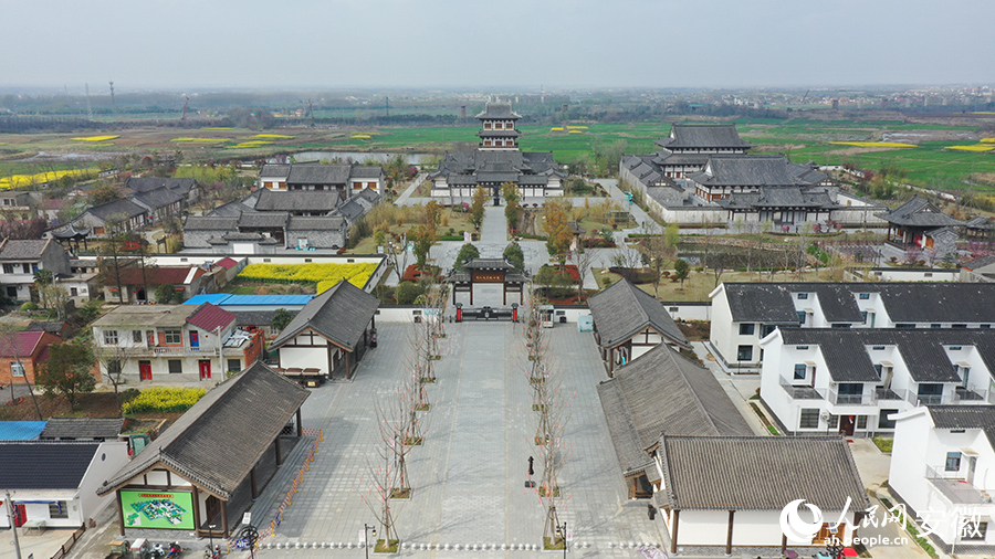 无人机视角下的包公故里文化园。人民网记者 张俊摄