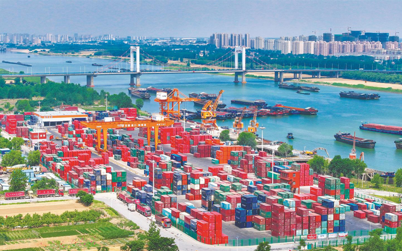 蚌埠港国际集装箱码头迎来小麦发运旺季
