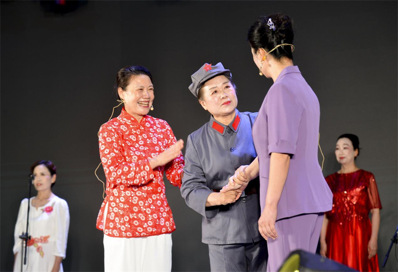 情景朗诵《乳娘》。濉溪县文化馆供图