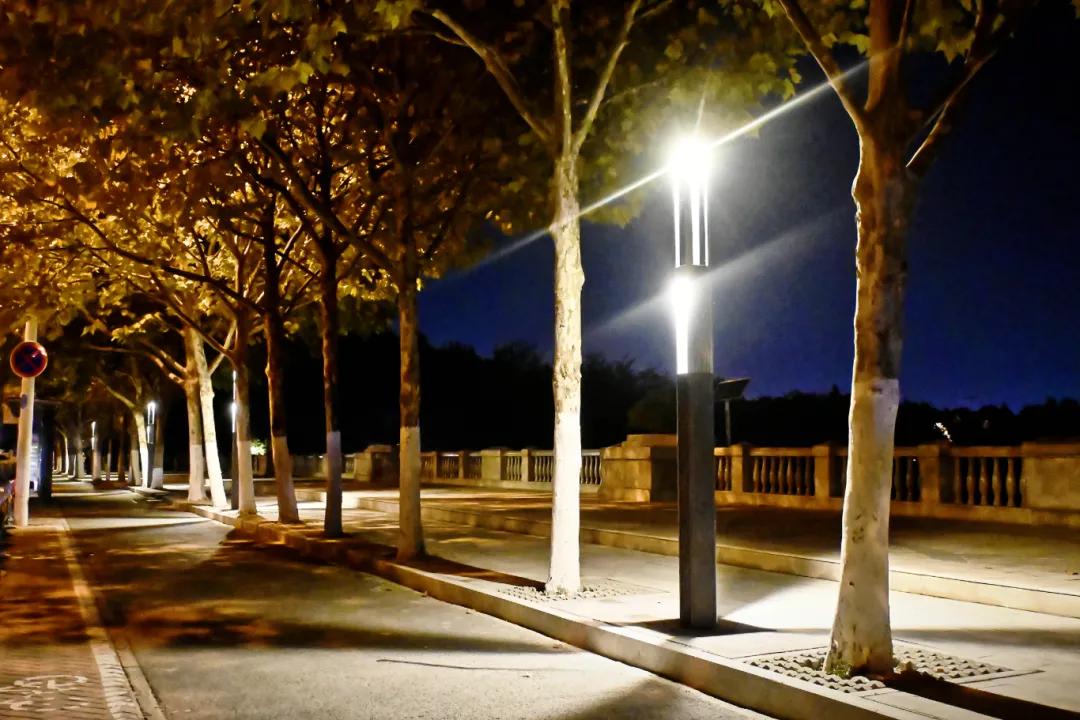 改造后道路灯光照度提升