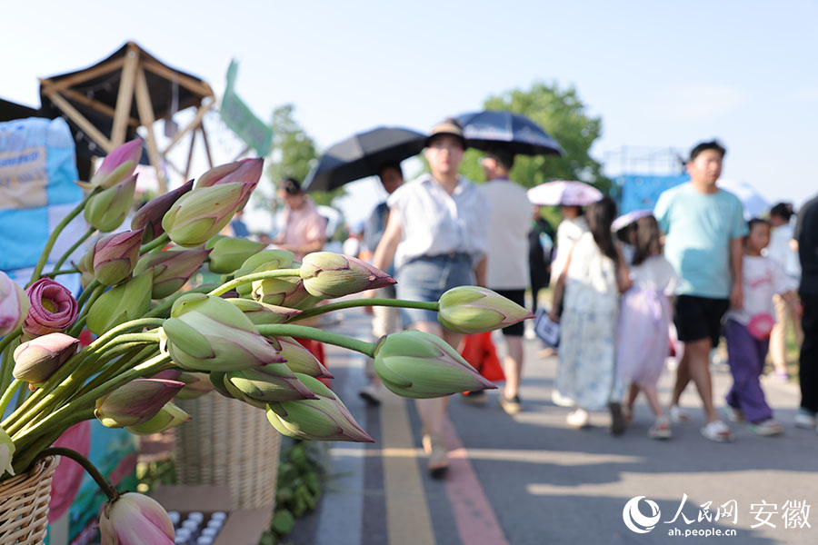 “荷丰雅市”上，客流如织。人民网记者 王晓飞摄