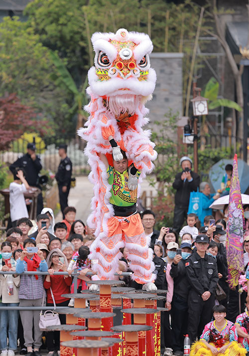 首届长三角“狮王争霸”赛现场。（资料图）
