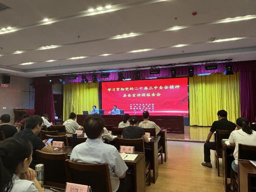 全县医疗保障综合能力提升培训班上举行学习贯彻党的二十届三中全会精神报告会。怀远县医保局供图