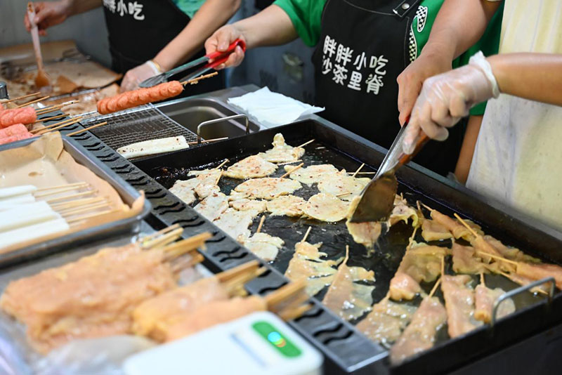 夜市上的美食。